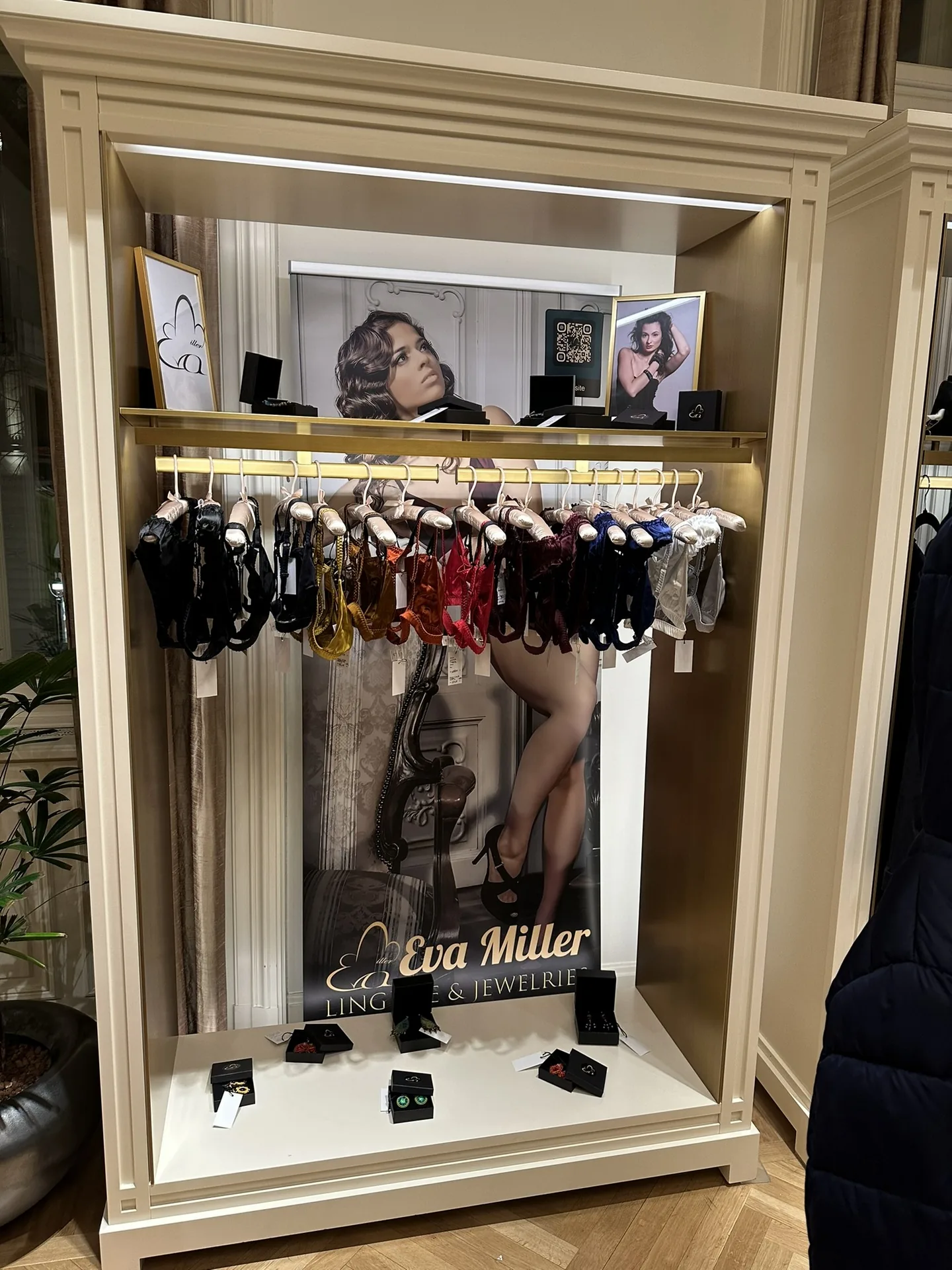 Eva Miller Lingerie Display and stand at V. The Fashion Show